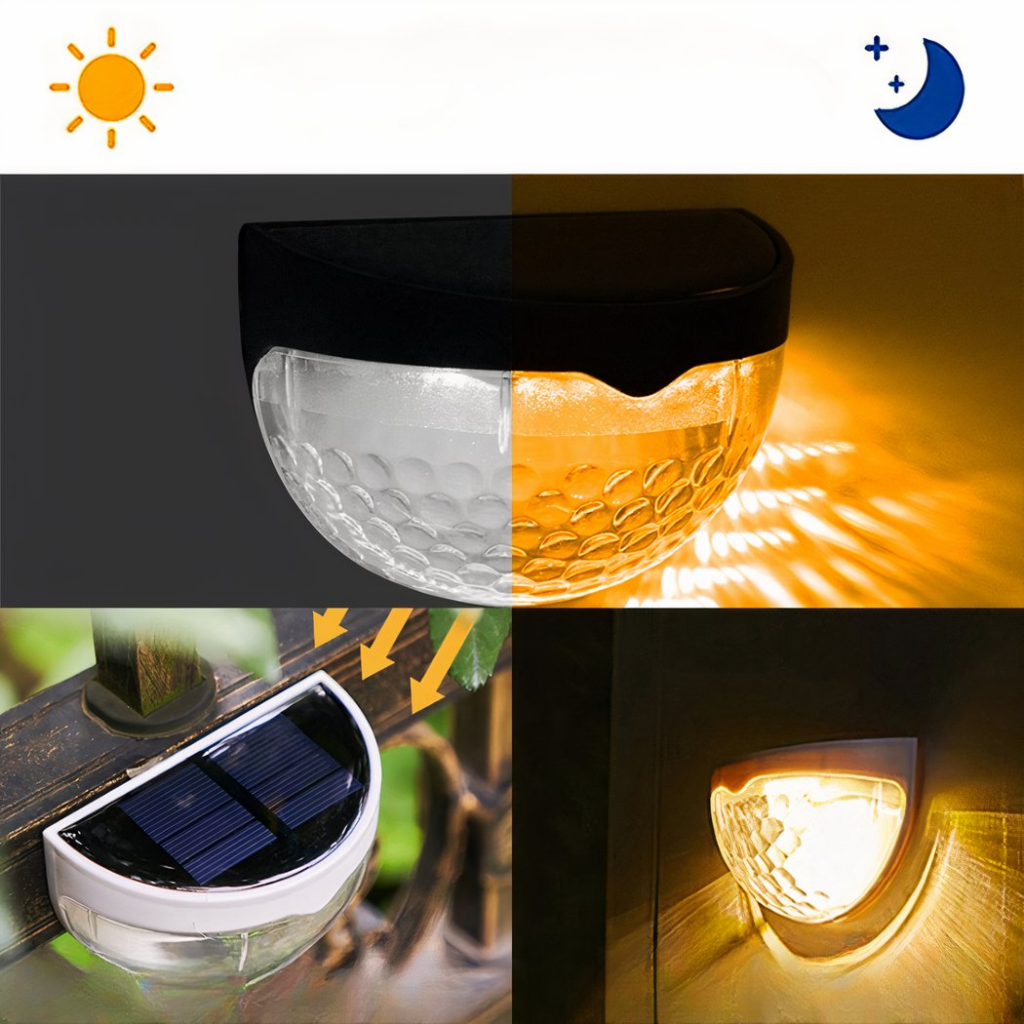 Applique murale solaire demi-cercle