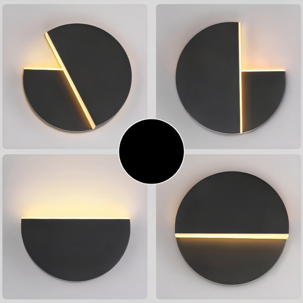 Applique murale demi lune rotative