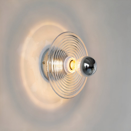 Retro-style colored glass wall light