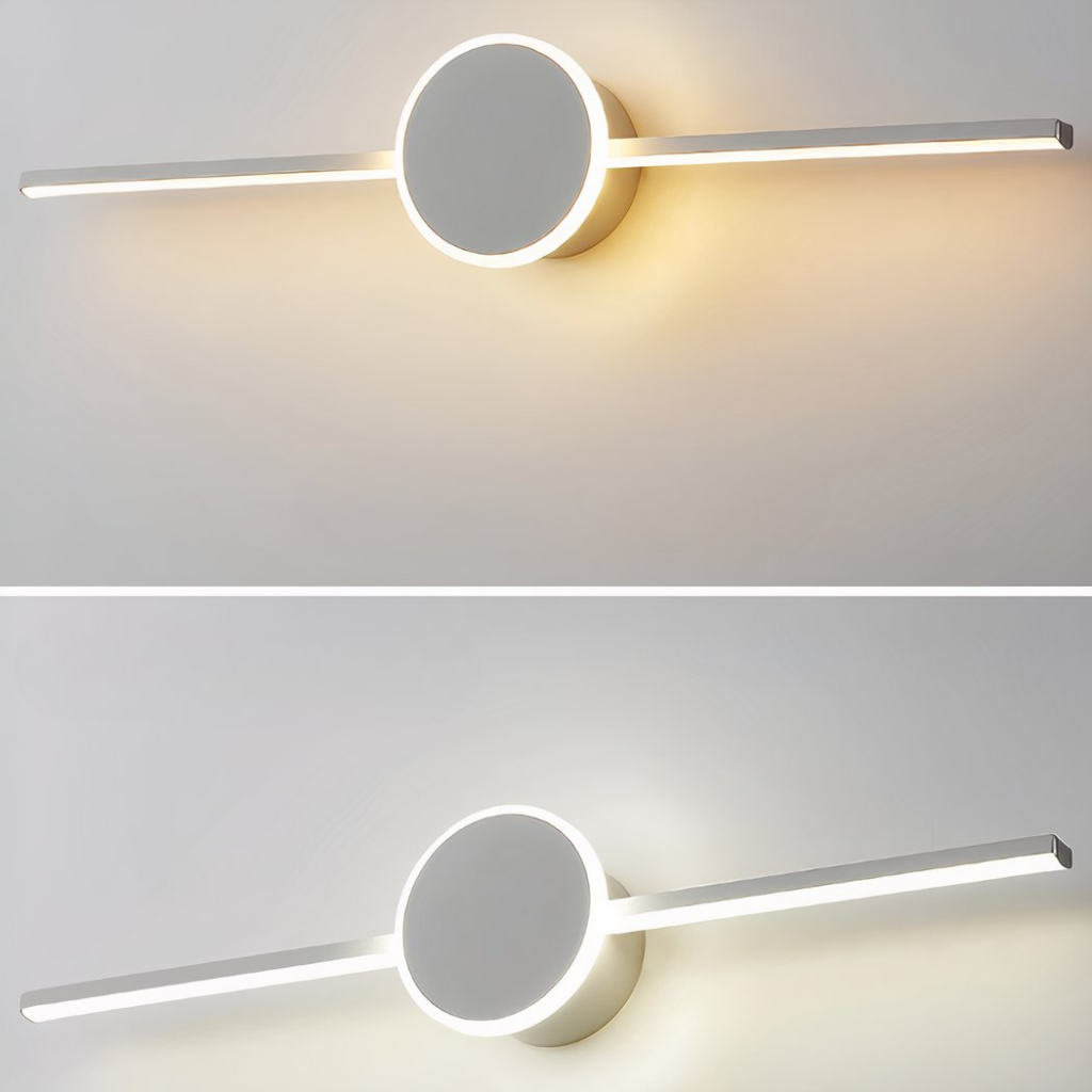 Applique murale longue blanche pour salle de bain