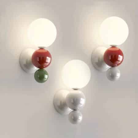 Vintage LED 3 ball wall light